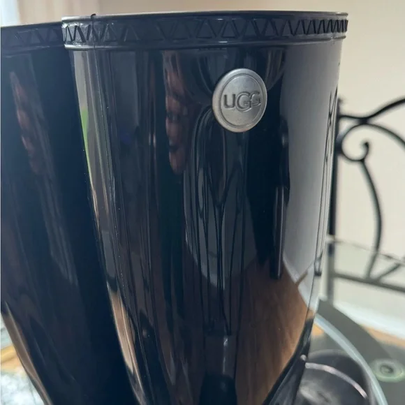 UGG rain boots.  Size 9. Tall Black shiny style - Picture 6 of 10